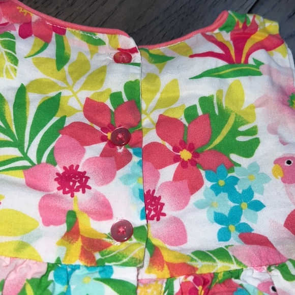Koala baby tropical floral, summer dress with matching diaper cover - Picture 4 of 5